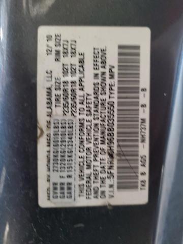 5FNRL5H96BB035550 - 2011 HONDA ODYSSEY TOURING GRAY photo 14