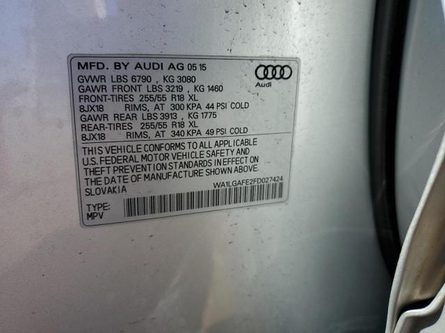 WA1LGAFE2FD027424 - 2015 AUDI Q7 PREMIUM PLUS SILVER photo 14