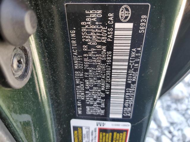 4T1BF3EK9BU716826 - 2011 TOYOTA CAMRY BASE Зелений фото 12