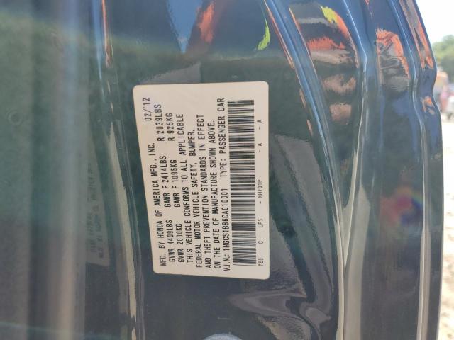 1HGCS1B86CA010001 - 2012 HONDA ACCORD EXL BLACK photo 12