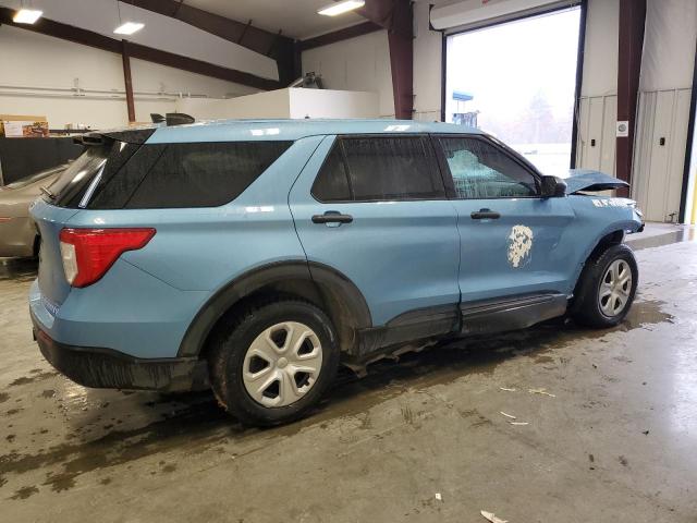 1FM5K8AW1NNA09765 - 2022 FORD EXPLORER POLICE INTERCEPTOR 蓝色 照片 3