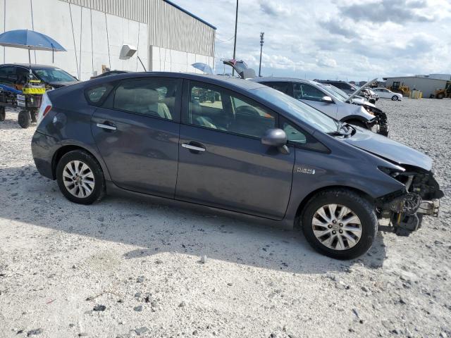 JTDKN3DP6C3006021 - 2012 TOYOTA PRIUS PLUG Szary zdjęcie 4