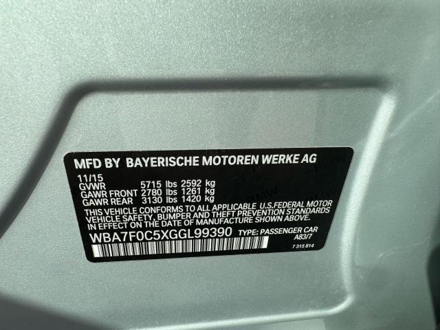 WBA7F0C5XGGL99390 - 2016 BMW 750 I SILVER photo 10