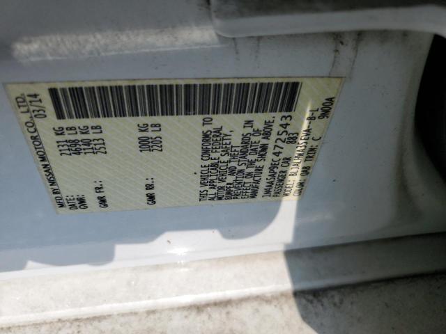 1N4AA5AP9EC472543 - 2014 NISSAN MAXIMA S თეთრი ფოტო 12