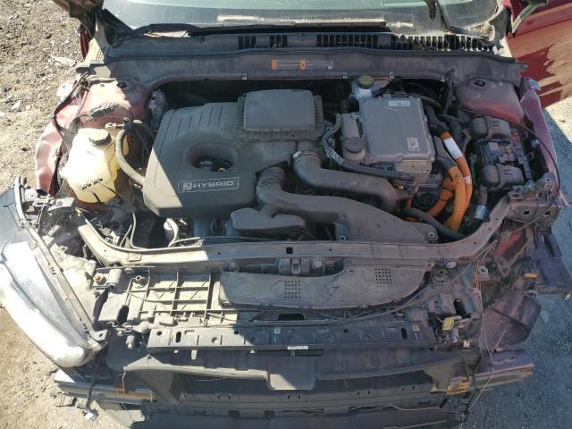 3FA6P0LU8KR167588 - 2019 FORD FUSION SE Қызыл фото 11
