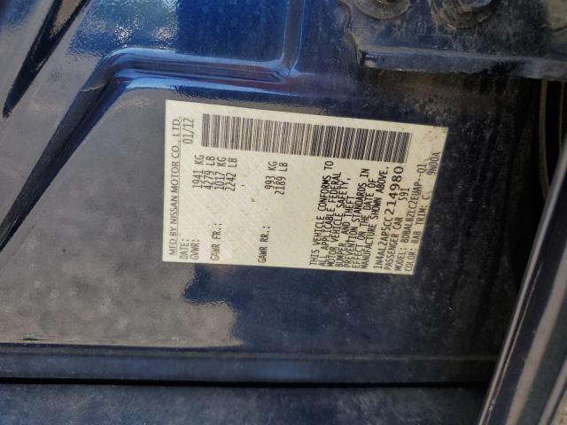 1N4AL2AP5CC214980 - 2012 NISSAN ALTIMA BASE Синій фото 13