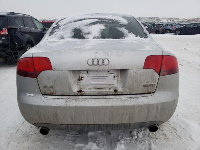 WAUAF78E86A002526 - 2006 AUDI A4 2 TURBO SILVER photo 6