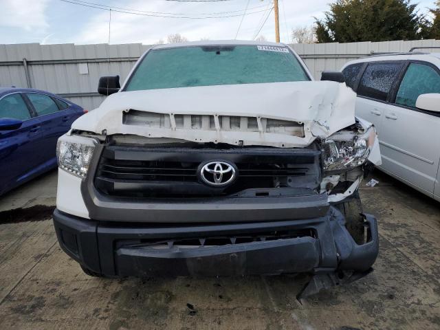 5TFUM5F18EX058441 - 2014 TOYOTA TUNDRA DOUBLE CAB SR/SR5 WHITE photo 5