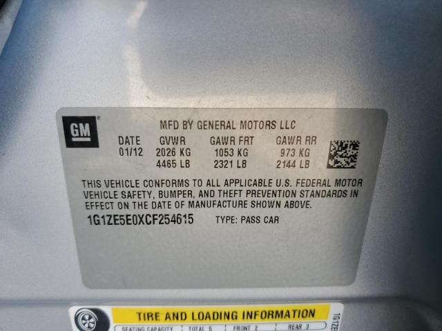 1G1ZE5E0XCF254615 - 2012 CHEVROLET MALIBU LTZ SILVER photo 12