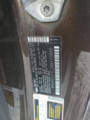 WMWSV3C58BTY11840 - 2011 MINI COOPER S BROWN photo 12