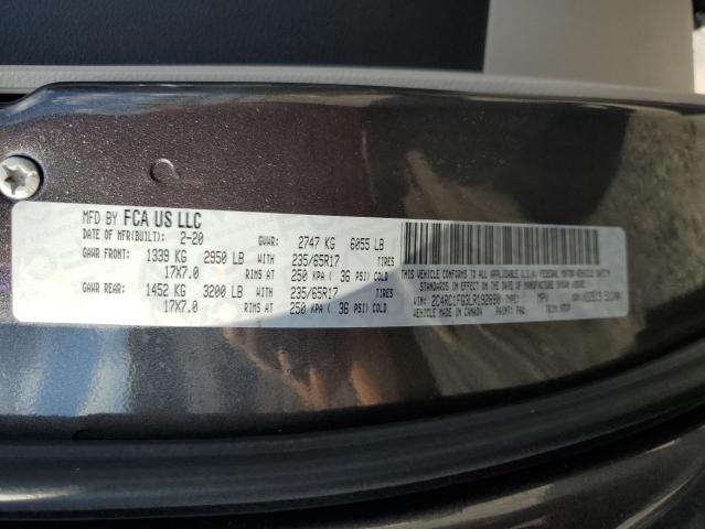 2C4RC1FG3LR192890 - 2020 CHRYSLER PACIFICA TOURING GRAY photo 13