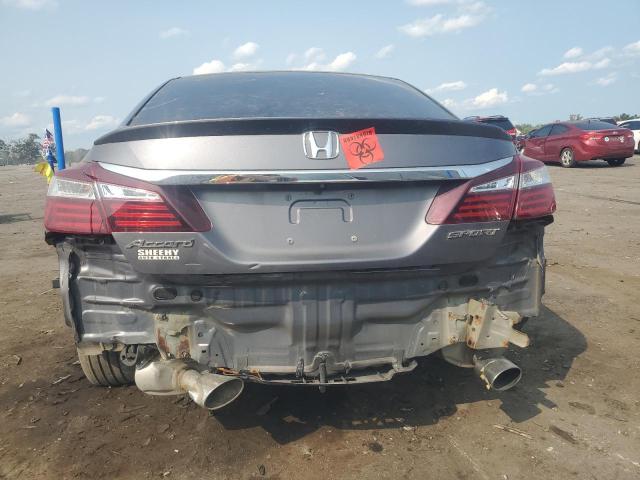 1HGCR2F5XGA206398 - 2016 HONDA ACCORD SPORT GRAY photo 6