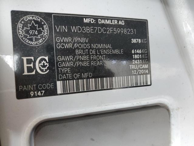 WD3BE7DC2F5998231 - 2015 MERCEDES-BENZ SPRINTER 2500 WHITE photo 10