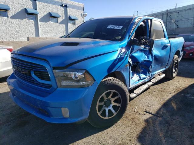 1C6RR6MT4JS193318 - 2018 RAM 1500 SPORT BLUE photo 1