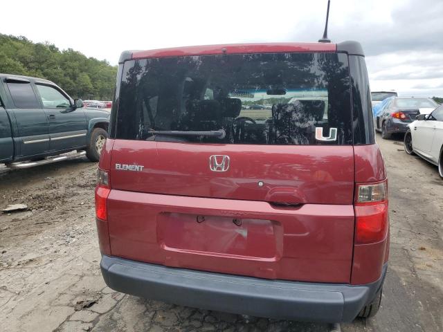 5J6YH28756L010081 - 2006 HONDA ELEMENT EX MAROON photo 6