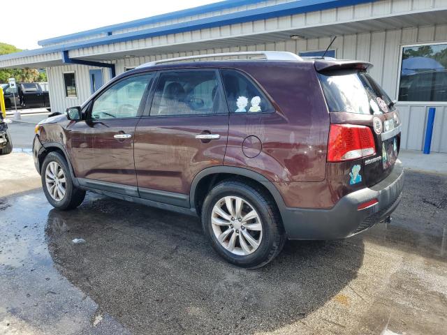 5XYKU3A10BG034880 - 2011 KIA SORENTO EX ბურგუნდია ფოტო 2