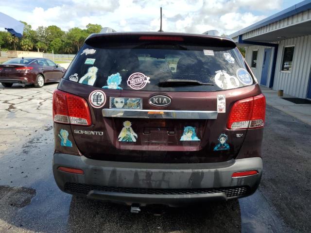 5XYKU3A10BG034880 - 2011 KIA SORENTO EX ბურგუნდია ფოტო 6