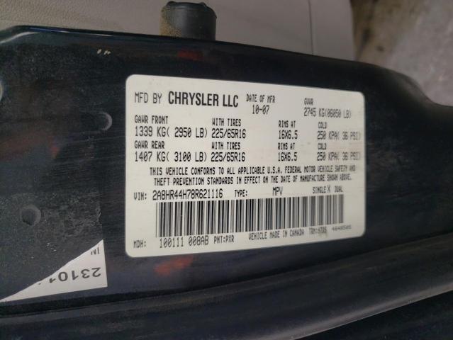 2A8HR44H78R621116 - 2008 CHRYSLER TOWN & COU LX BLACK photo 13