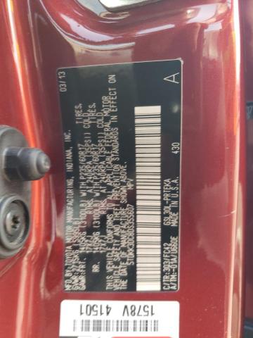 5TDKK3DC8DS355607 - 2013 TOYOTA SIENNA LE 红色 照片 13