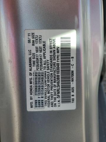 5FNRL5H63BB103048 - 2011 HONDA ODYSSEY EXL Gümüş foto 13