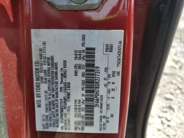 3FA6P0H78DR277319 - 2013 FORD FUSION SE RED photo 13