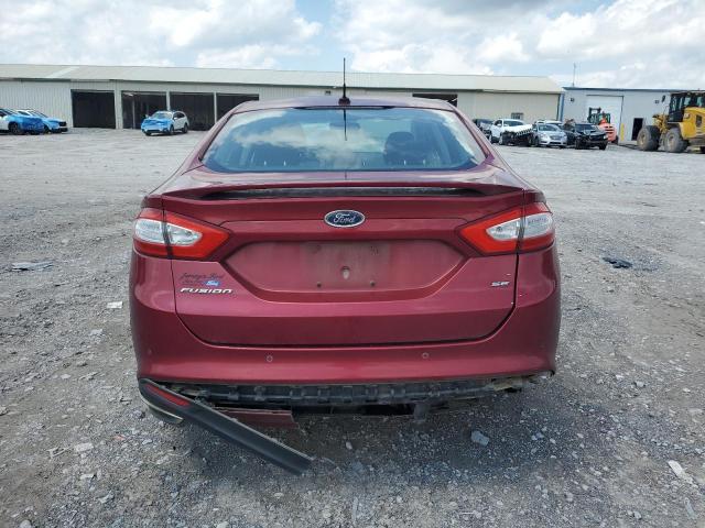 3FA6P0H78DR277319 - 2013 FORD FUSION SE RED photo 6