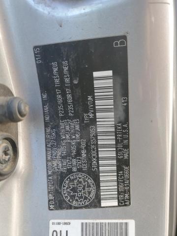 5TDKK3DC2FS575053 - 2015 TOYOTA SIENNA LE SILVER photo 14