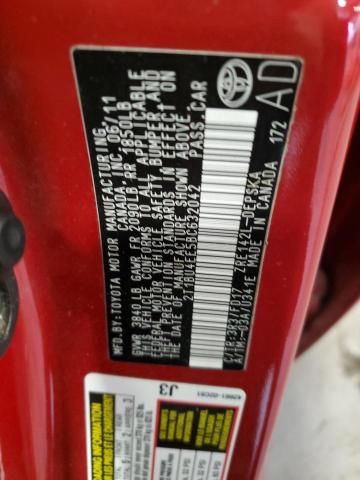 2T1BU4EE5BC632042 - 2011 TOYOTA COROLLA BASE Qırmızı foto 12