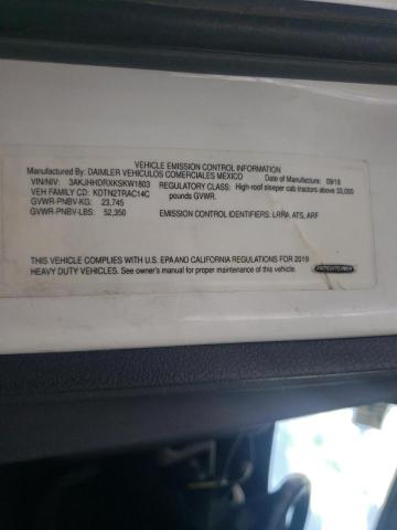 3AKJHHDRXKSKW1803 - 2019 FREIGHTLINER CASCADIA 1 Սպիտակ լուսանկար 10