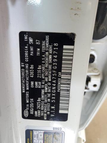 5XXGN4A75FG394718 - 2015 KIA OPTIMA EX WHITE photo 13