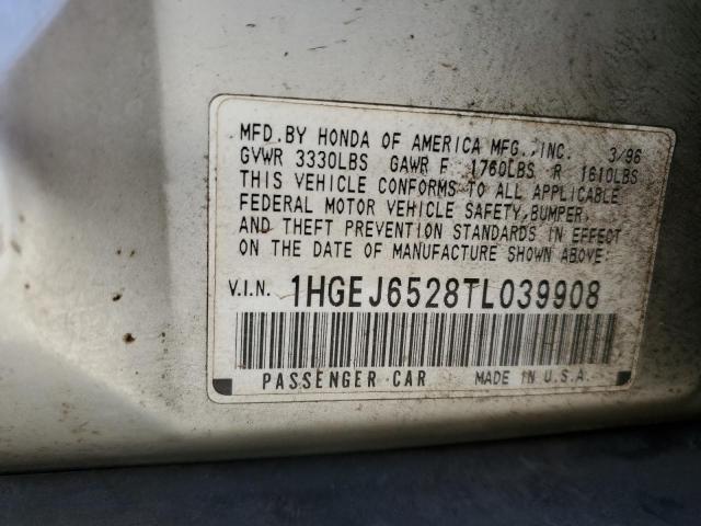 1HGEJ6528TL039908 - 1996 HONDA CIVIC DX SILVER photo 12