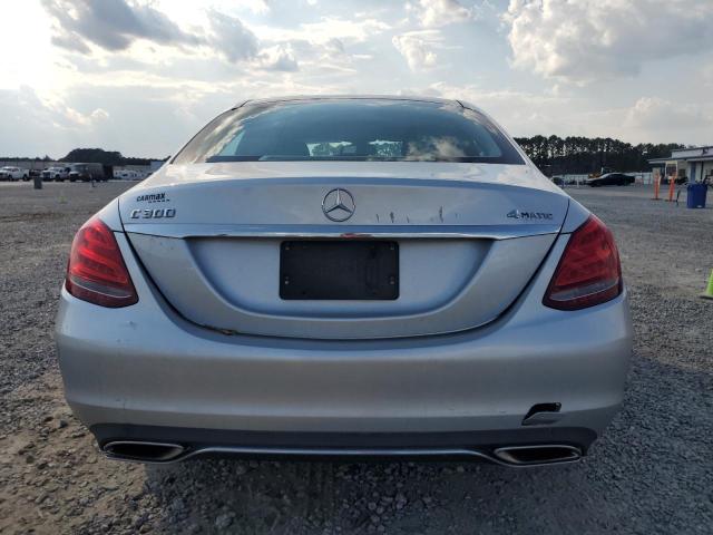 55SWF4KB3FU013462 - 2015 MERCEDES-BENZ C 300 4MATIC SILVER photo 6