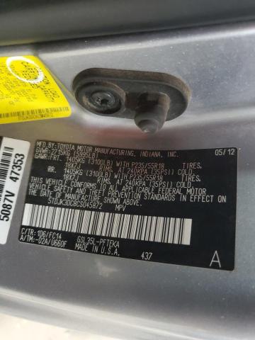 5TDJK3DC8CS045872 - 2012 TOYOTA SIENNA LE ვერცხლისფერი ფოტო 13