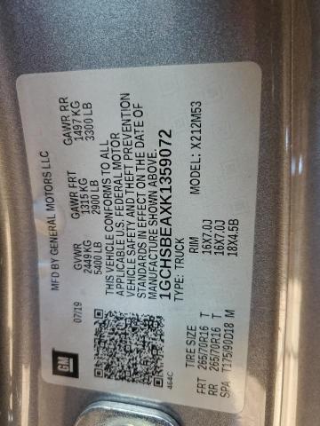 1GCHSBEAXK1359072 - 2019 CHEVROLET COLORADO ნაცრისფერი ფოტო 13