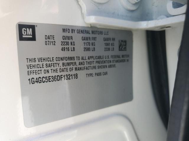 1G4GC5E36DF132118 - 2013 BUICK LACROSSE Beyaz fotoğraf 13