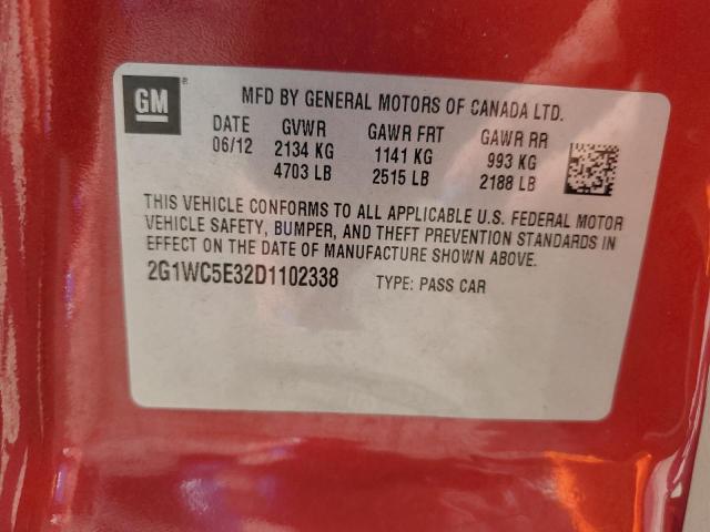 2G1WC5E32D1102338 - 2013 CHEVROLET IMPALA LTZ 勃艮第红 照片 13