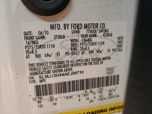 5LMJJ3H54AEJ09710 - 2010 LINCOLN NAVIGATOR L WHITE photo 13