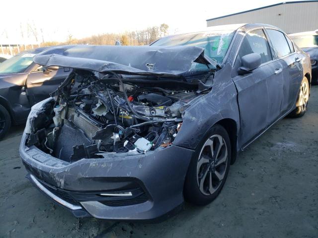 1HGCR2F83HA067677 - 2017 HONDA ACCORD EXL GRAY photo 2