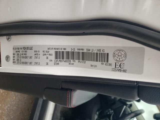 1C4PJMBS7FW692359 - 2015 JEEP CHEROKEE TRAILHAWK WHITE photo 13