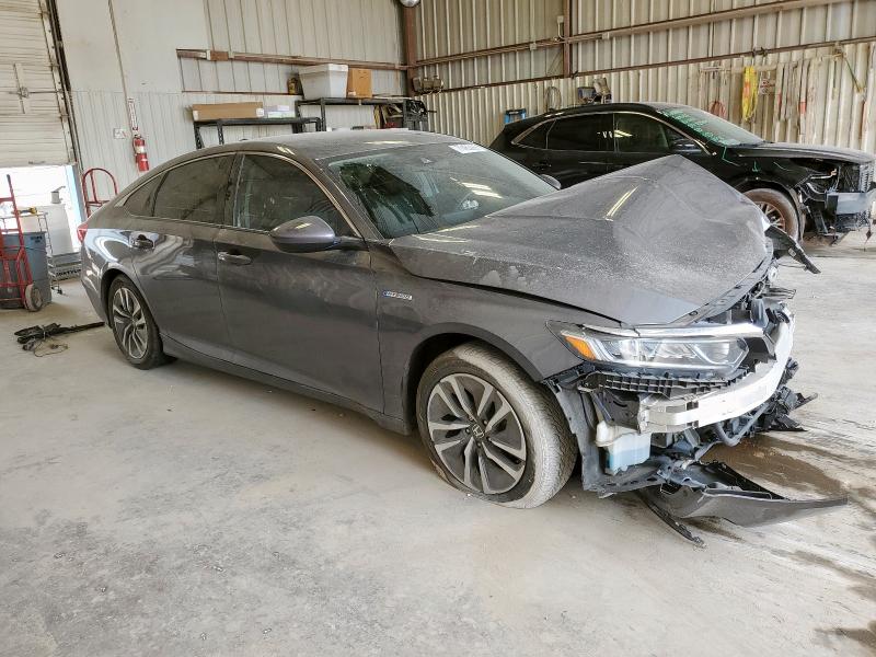1HGCV3F1XKA001056 - 2019 HONDA ACCORD HYBRID GRAY photo 4