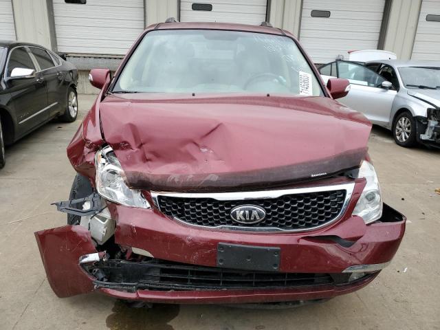 KNDMH4C75E6580778 - 2014 KIA SEDONA EX BURGUNDY photo 5