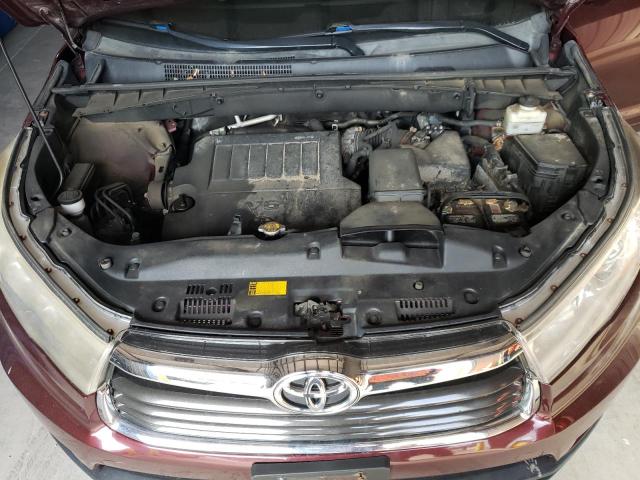 5TDBKRFH0FS098537 - 2015 TOYOTA HIGHLANDER LE BURGUNDY photo 12