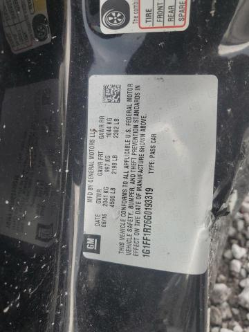 1G1FF1R76G0193319 - 2016 CHEVROLET CAMARO SS BLACK photo 12