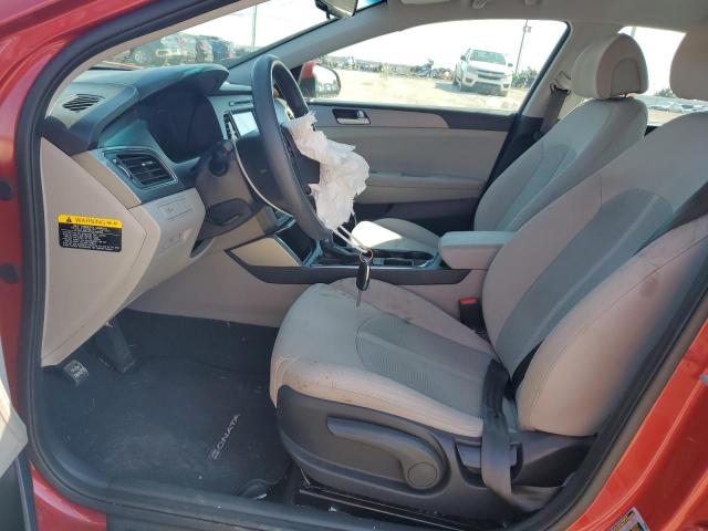 5NPE24AF2HH451360 - 2017 HYUNDAI SONATA SE RED photo 7