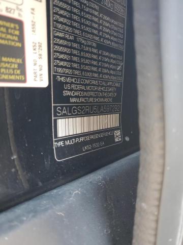 SALGS2RU5LA597292 - 2020 LAND ROVER RANGE ROVER HSE BLACK photo 13