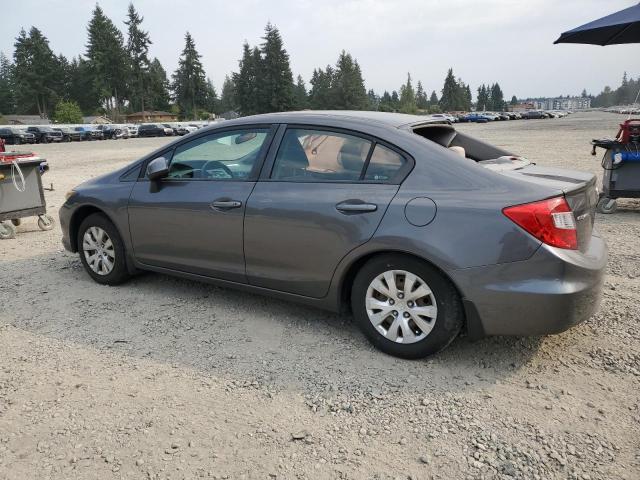 2HGFB2F59CH606692 - 2012 HONDA CIVIC LX GRAY photo 2