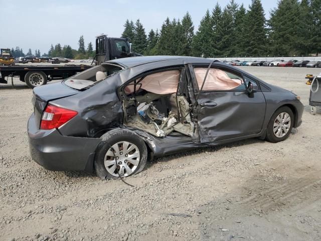 2HGFB2F59CH606692 - 2012 HONDA CIVIC LX GRAY photo 3