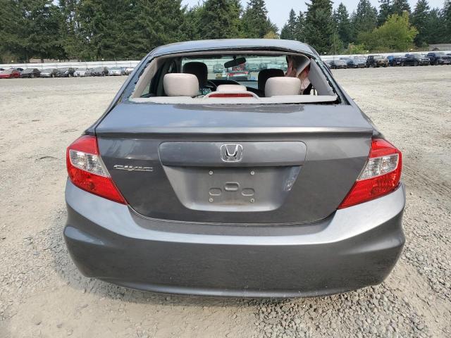 2HGFB2F59CH606692 - 2012 HONDA CIVIC LX GRAY photo 6
