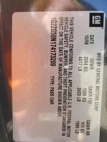 1G2ZG58N174173209 - 2007 PONTIAC G6 BASE Сұр фото 12