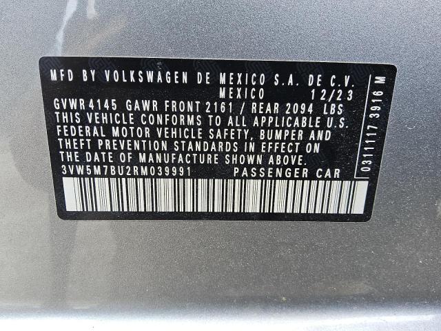 3VW5M7BU2RM039991 - 2024 VOLKSWAGEN JETTA S SILVER photo 12